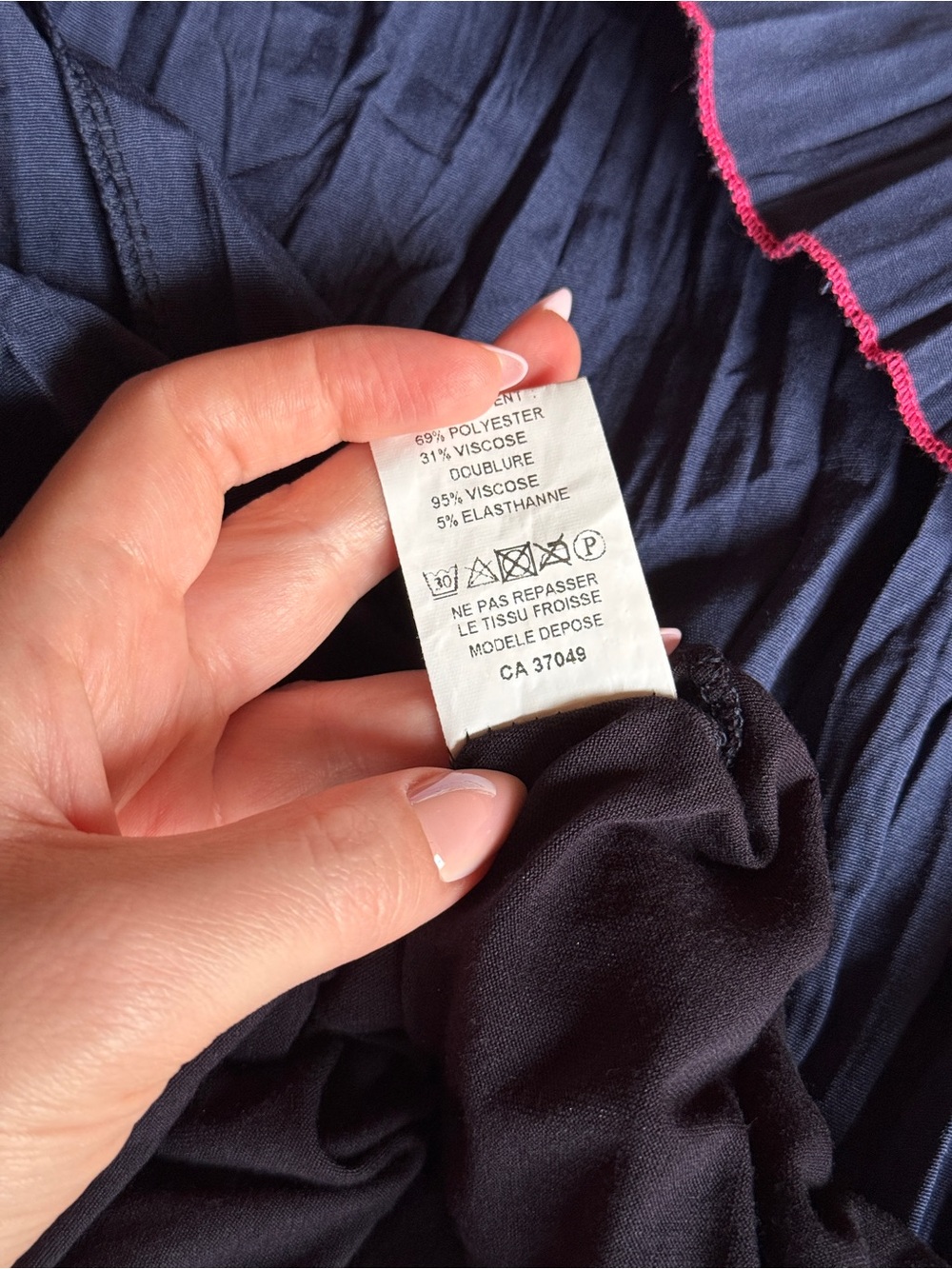 Vintage Y2K Mé Paris Asymmetric Patchwork Dress - Made in France Size T3 US 8/10 - Picture 6 of 9